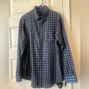 Croft & Barrow Blue Plaid Casual Button Down Shirt